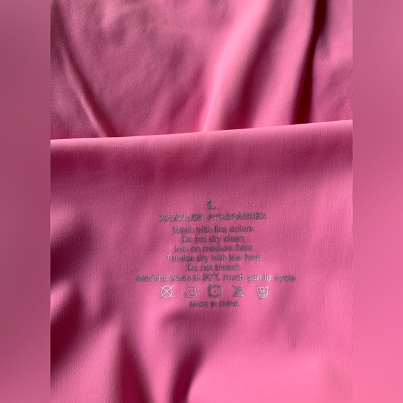 PINK ATHLETIC SKORT, HIGH-WAISTED WITH AN ELASTICATED CROSSOVER WAISTBAND, EUC - Picture 3 of 3